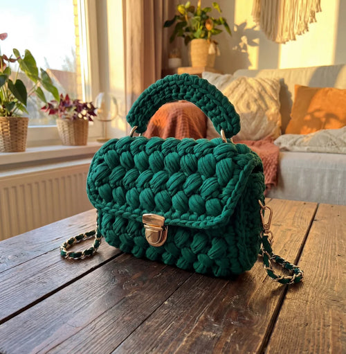 Solid Color Crochet Purse