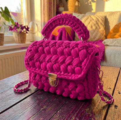 Solid Color Crochet Purse