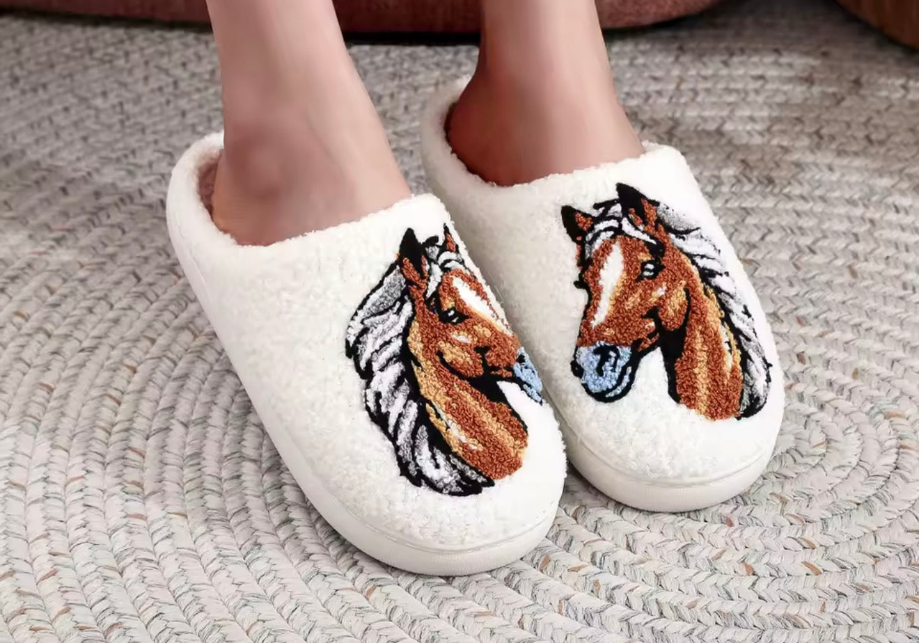 Wamorea Horse Slippers