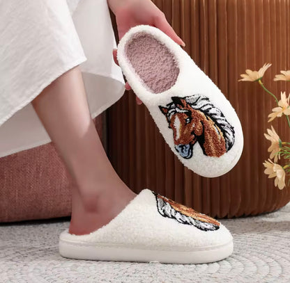 Wamorea Horse Slippers